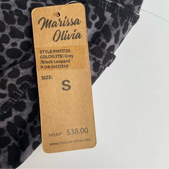Marissa Olivia Leggings / Color Grey, Black & Leopard - Picture 7 of 8